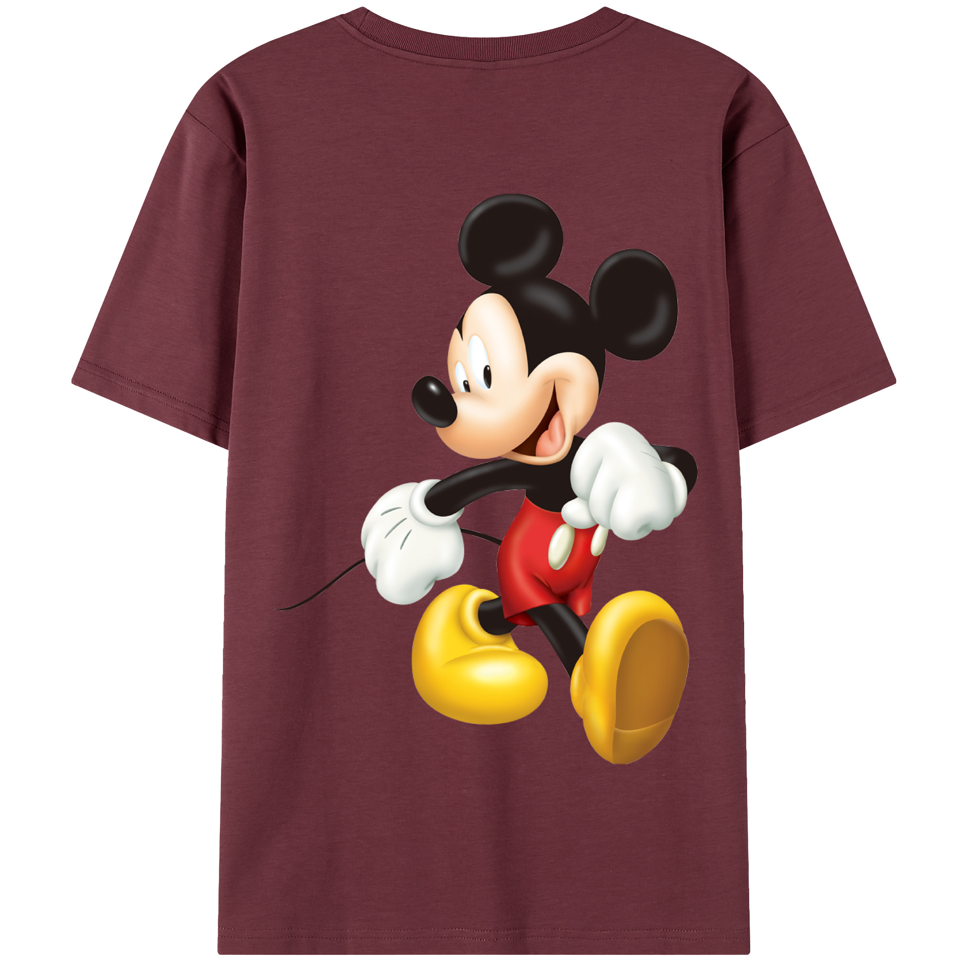 （画像用） ミッキーマウス Mickey Mouse 綿100％半袖Tシャツ（背面プリント）
